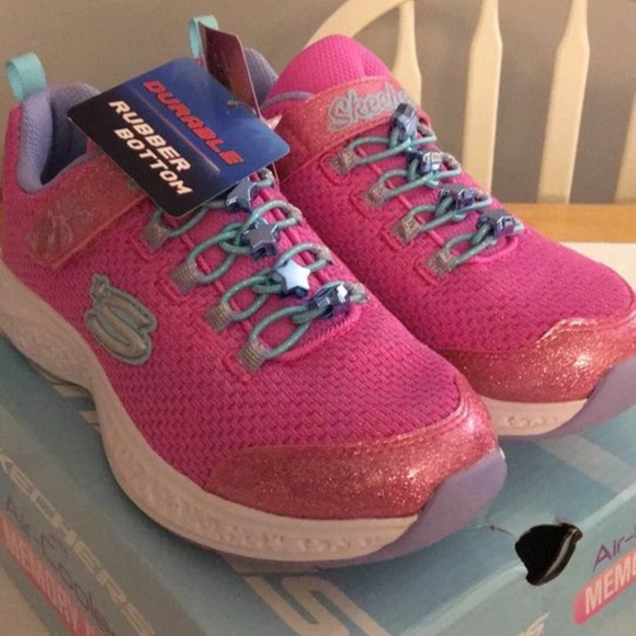 BRAND NEW girl skechers star speeder jewel kicks Velcro shoes size 3Y - Picture 7 of 8